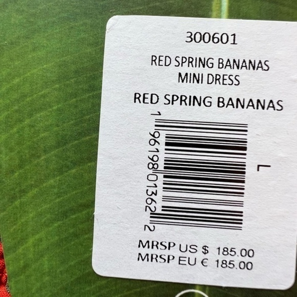 Farm Rio Colorful Red Spring Bananas mini dtess - Picture 12 of 13
